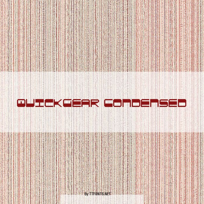 QuickGear Condensed example